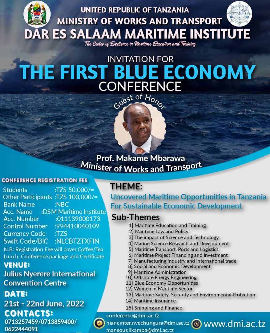 INVITATION TO BLUE ECONOMY CONFERENCE JUNE 21 AND JUNE 22